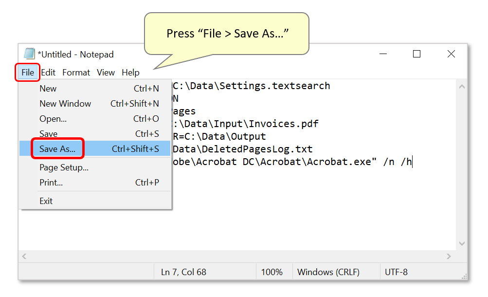 Deleting Pages Via a Text Search With a Commandline BAT File
