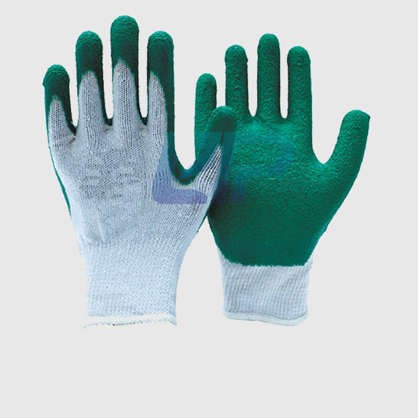 10 Gauge Green Latex Coated Safety Gloves Everpro Safety