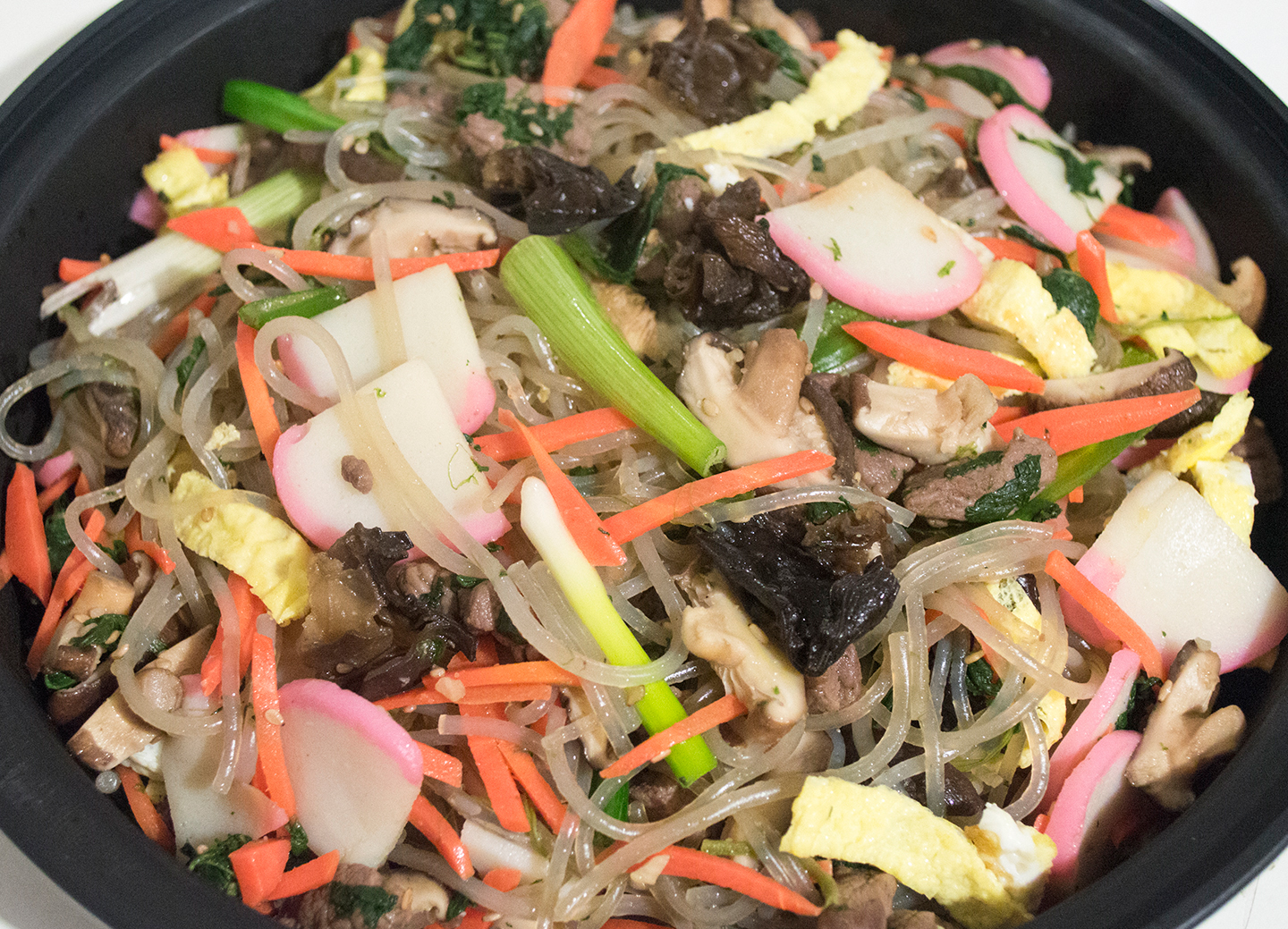 Japchae (잡채) Glass Noodles with Beef and Vegetables Recipe