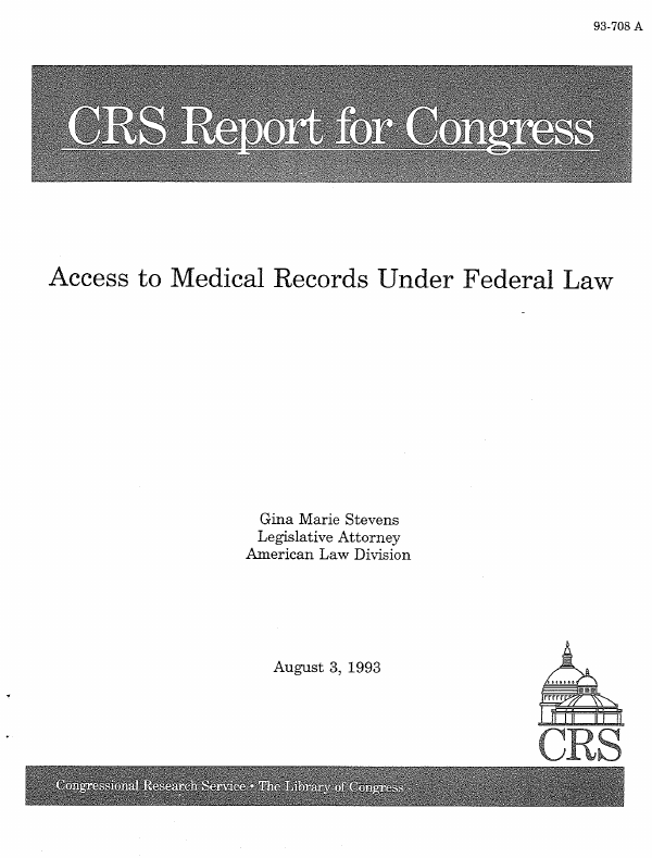 Access to Medical Records Under Federal Law