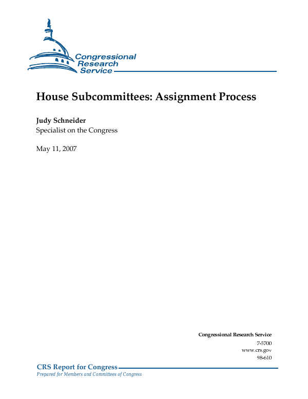 House Assignment Process