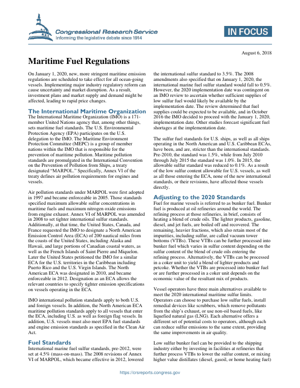 Maritime Fuel Regulations