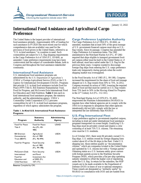 Cargo Preference Act Requirements at Doris Lyons blog