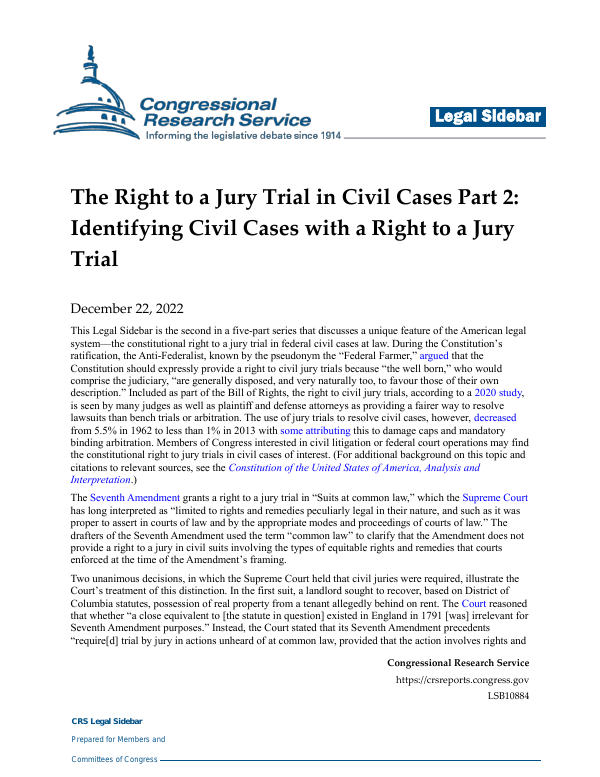 The Right to a Jury Trial in Civil Cases Part 2 Identifying Civil