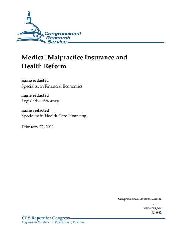 Medical Malpractice Insurance and Health Reform