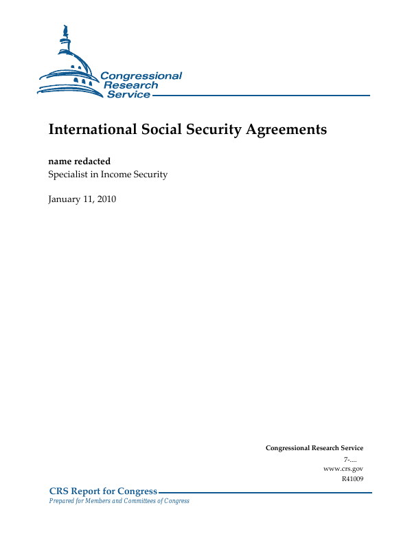 International Social Security Agreements