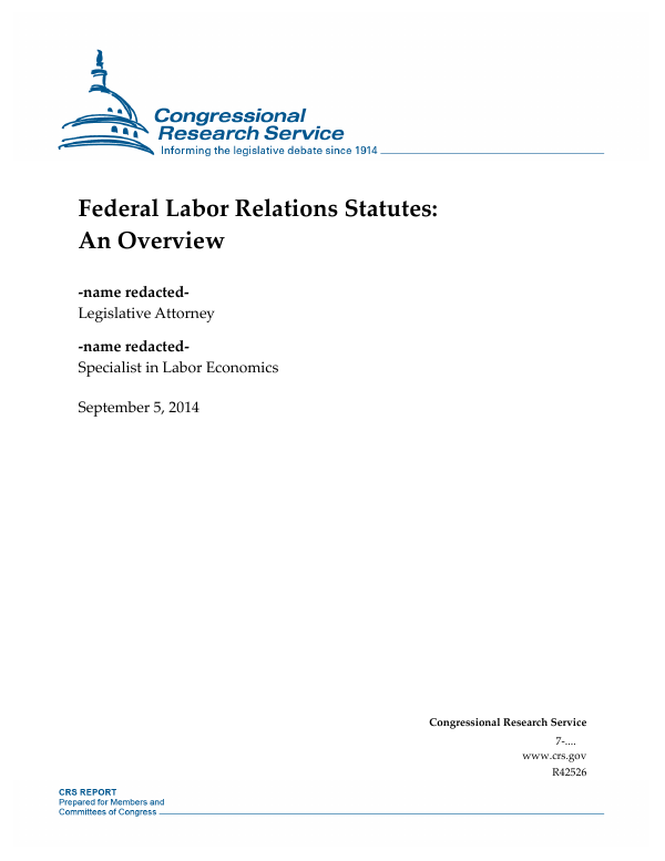 Federal Labor Relations Statutes An Overview
