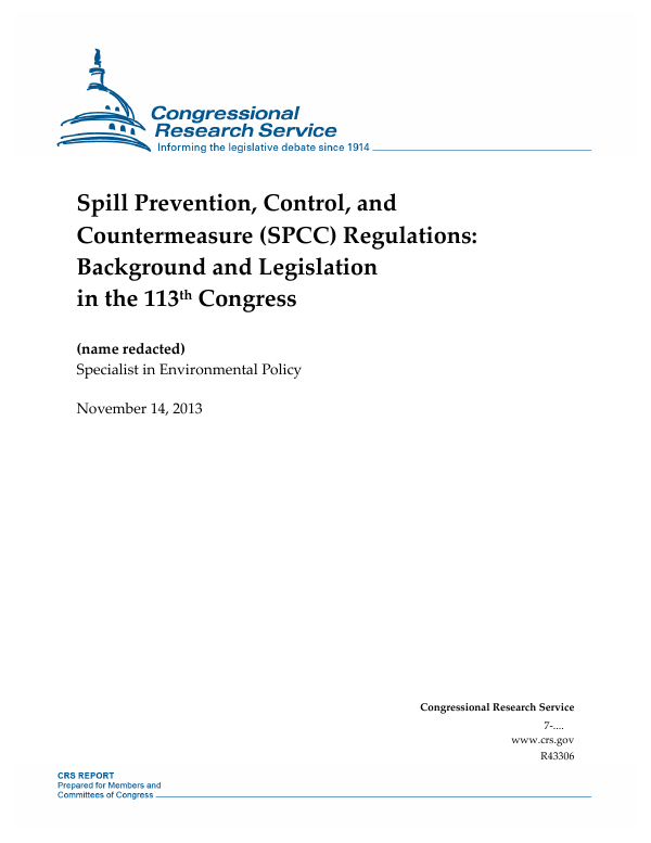 Spill Prevention, Control, and Countermeasure (SPCC) Regulations