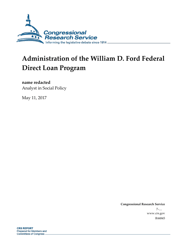 Administration of the William D. Ford Federal Direct Loan Program