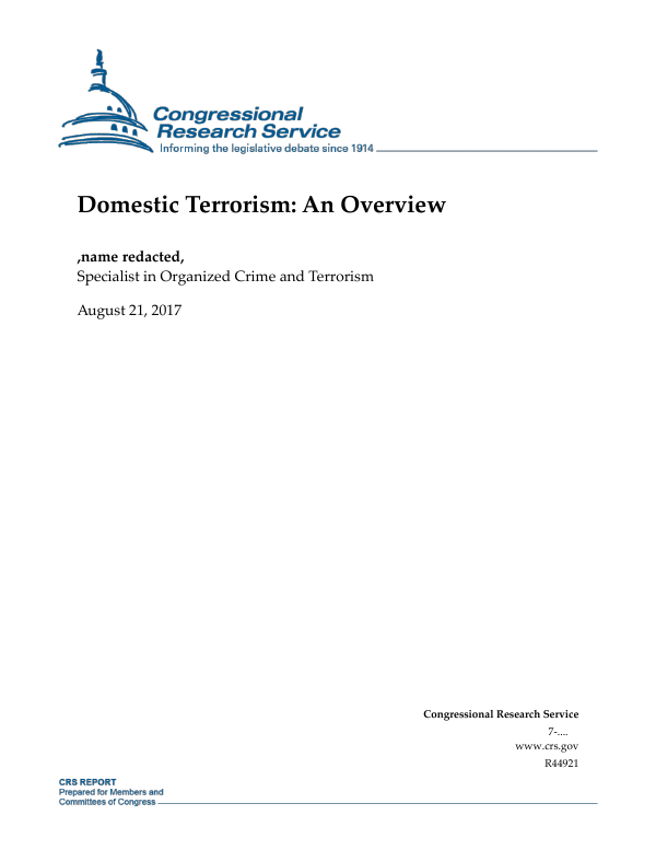 Domestic Terrorism An Overview