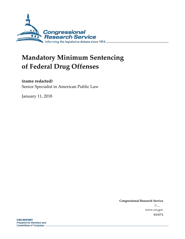 Mandatory Minimum Sentencing of Federal Drug Offenses