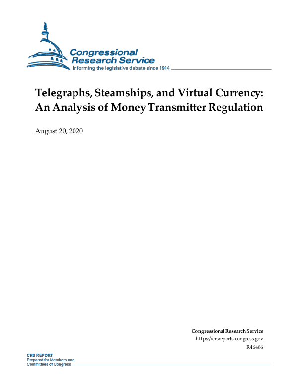 Telegraphs, Steamships, and Virtual Currency An Analysis of Money