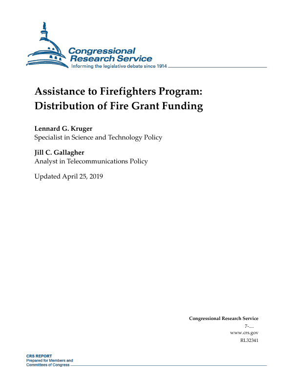 Assistance to Firefighters Program Distribution of Fire Grant Funding