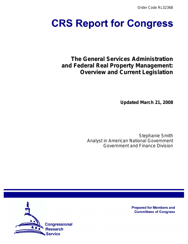 The General Services Administration and Federal Real Property