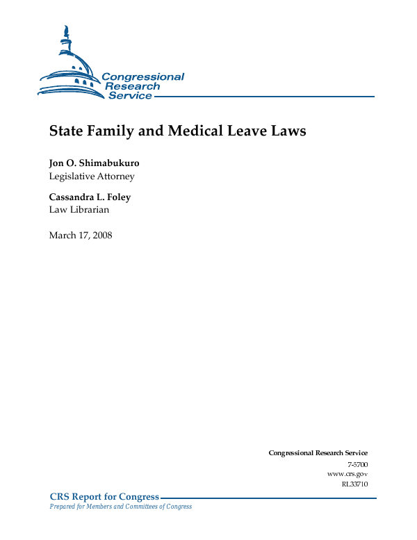 State Family and Medical Leave Laws