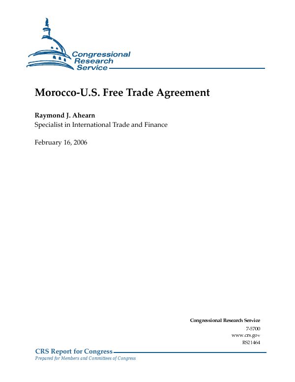 MoroccoU.S. Free Trade Agreement