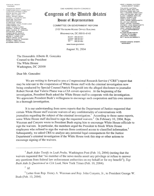 Legal Consequences of Efforts to Induce White House Staff to Waive