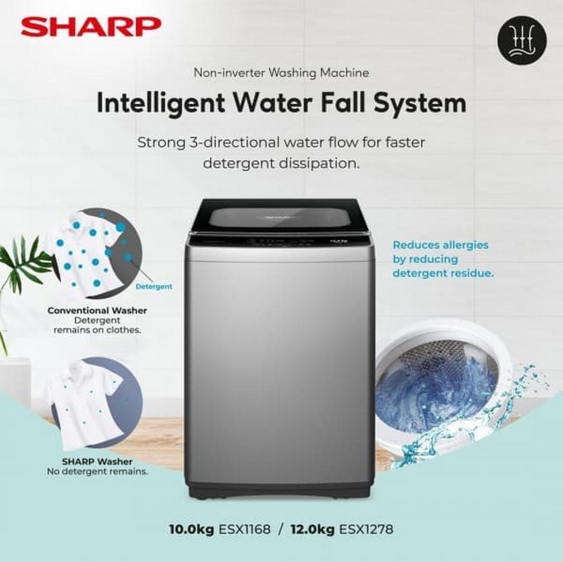 Now till 30 Sep 2021 SHARP Washing Machine Promo