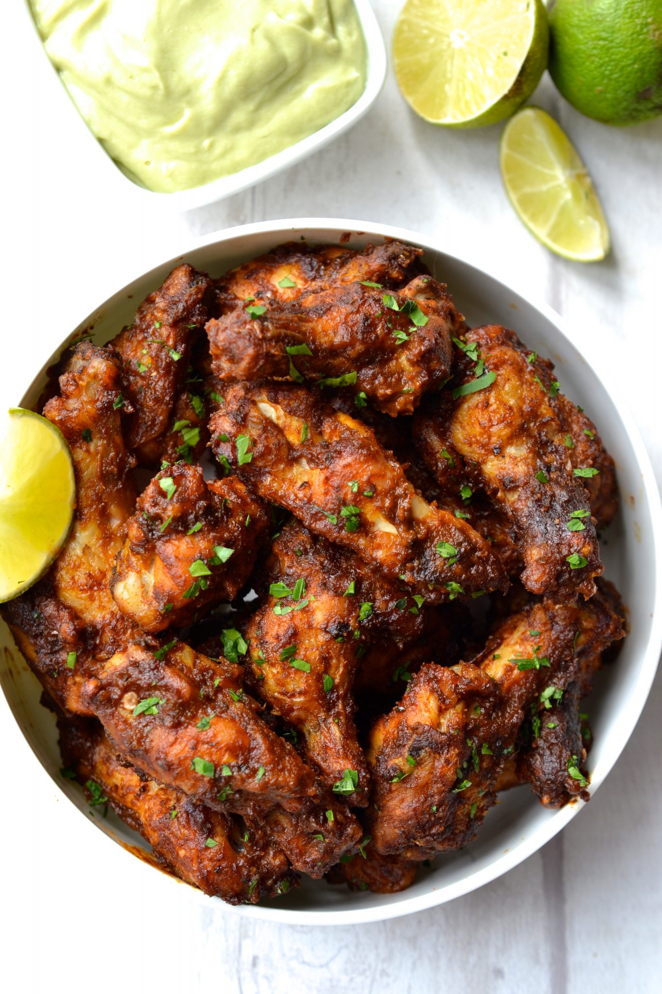 Chipotle Chicken Wings with Avocado Crema (Whole30) Every Last Bite