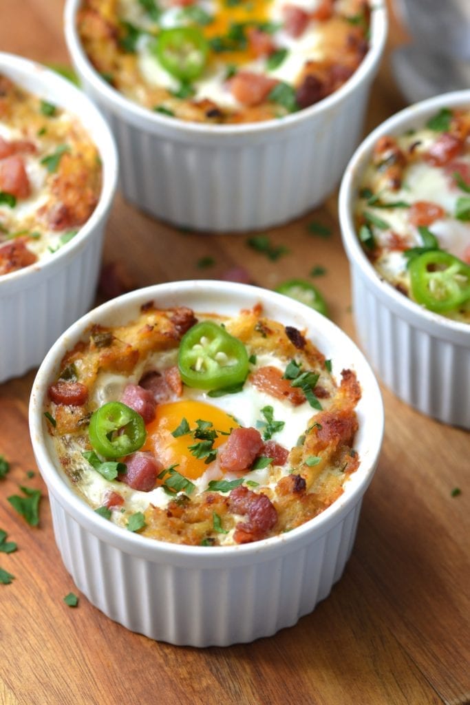 Spaghetti Squash Baked Eggs with Bacon & Jalapeños Every Last Bite