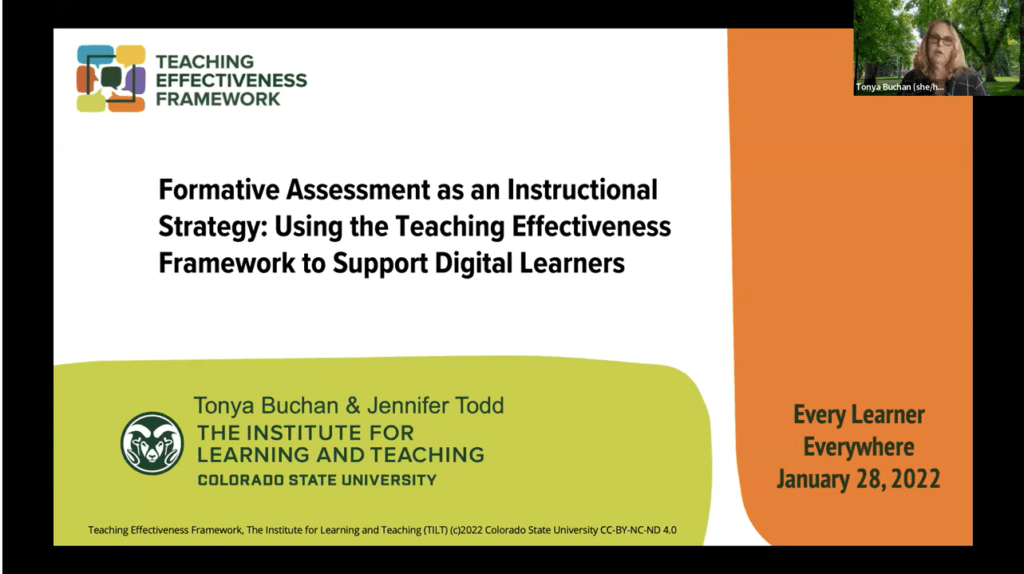Formative Assessment as an Instructional Strategy Using the Teaching