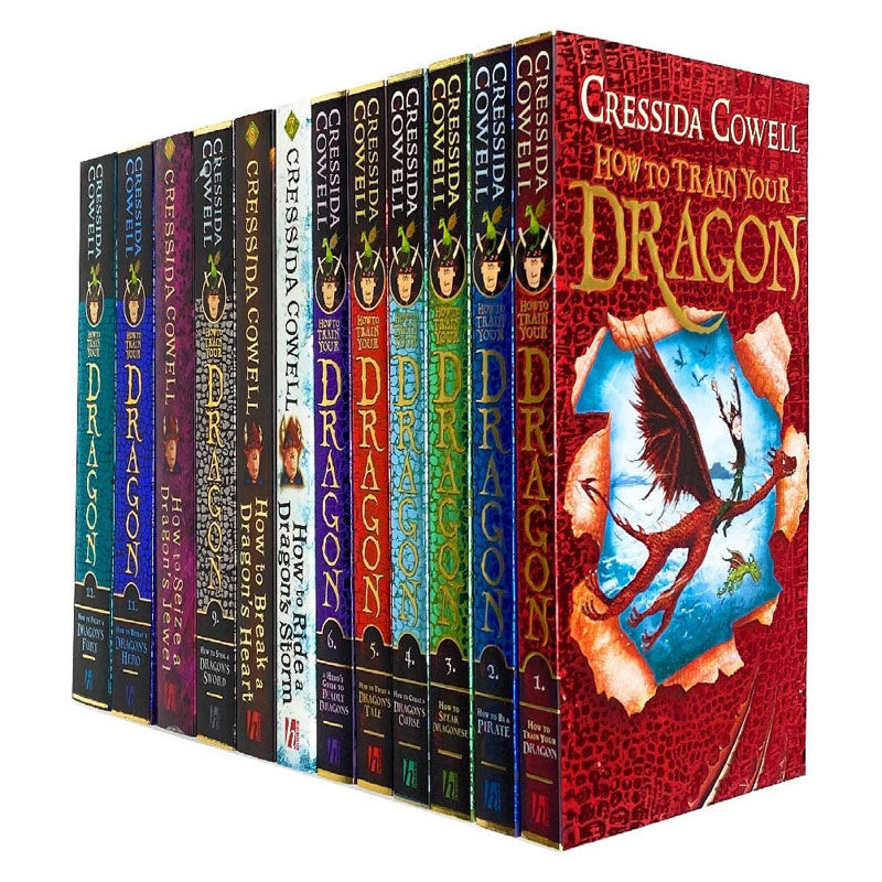 How to Train Your Dragon 12 Paperback Book Set by Cressida Cowell