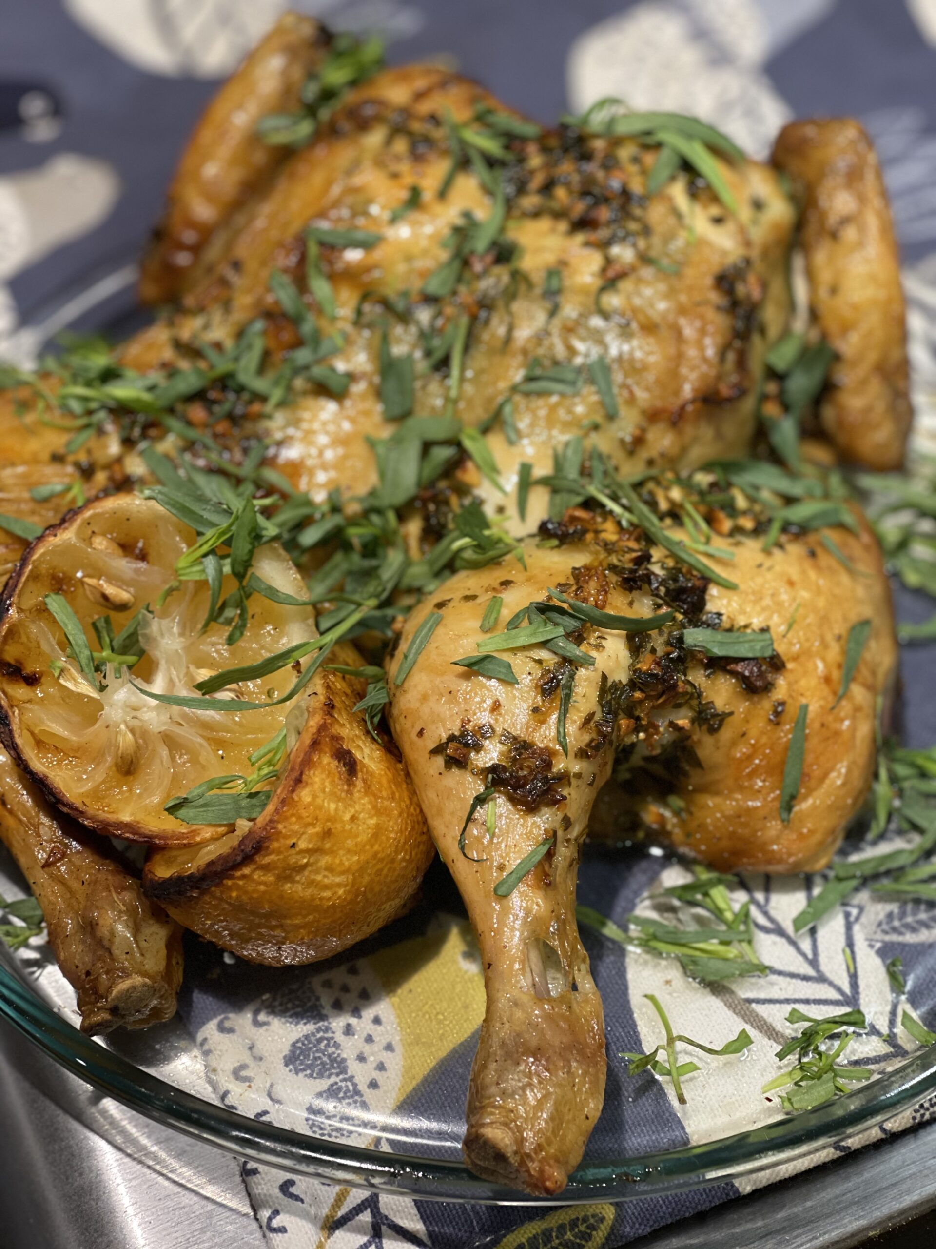 Spatchcock chicken with lemon and tarragon butter · Everything Everhot