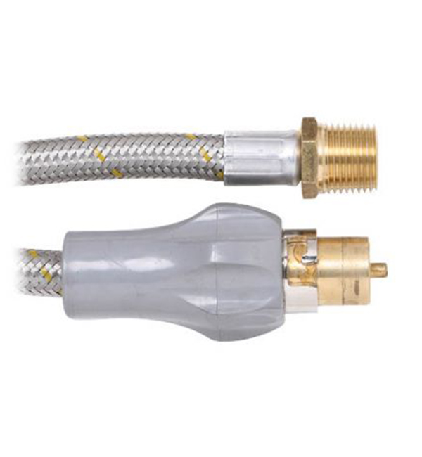 GHB1030 Gas Hose S/S 10mm x 1/2″ BSP M x Male + Handle