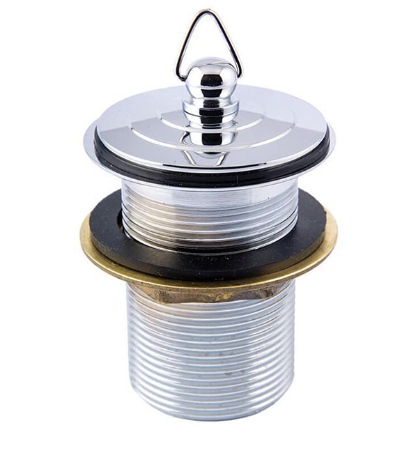 PW1045 Plug & Waste Brass C/P Metal Plug 40 x 75 mm With Overflow