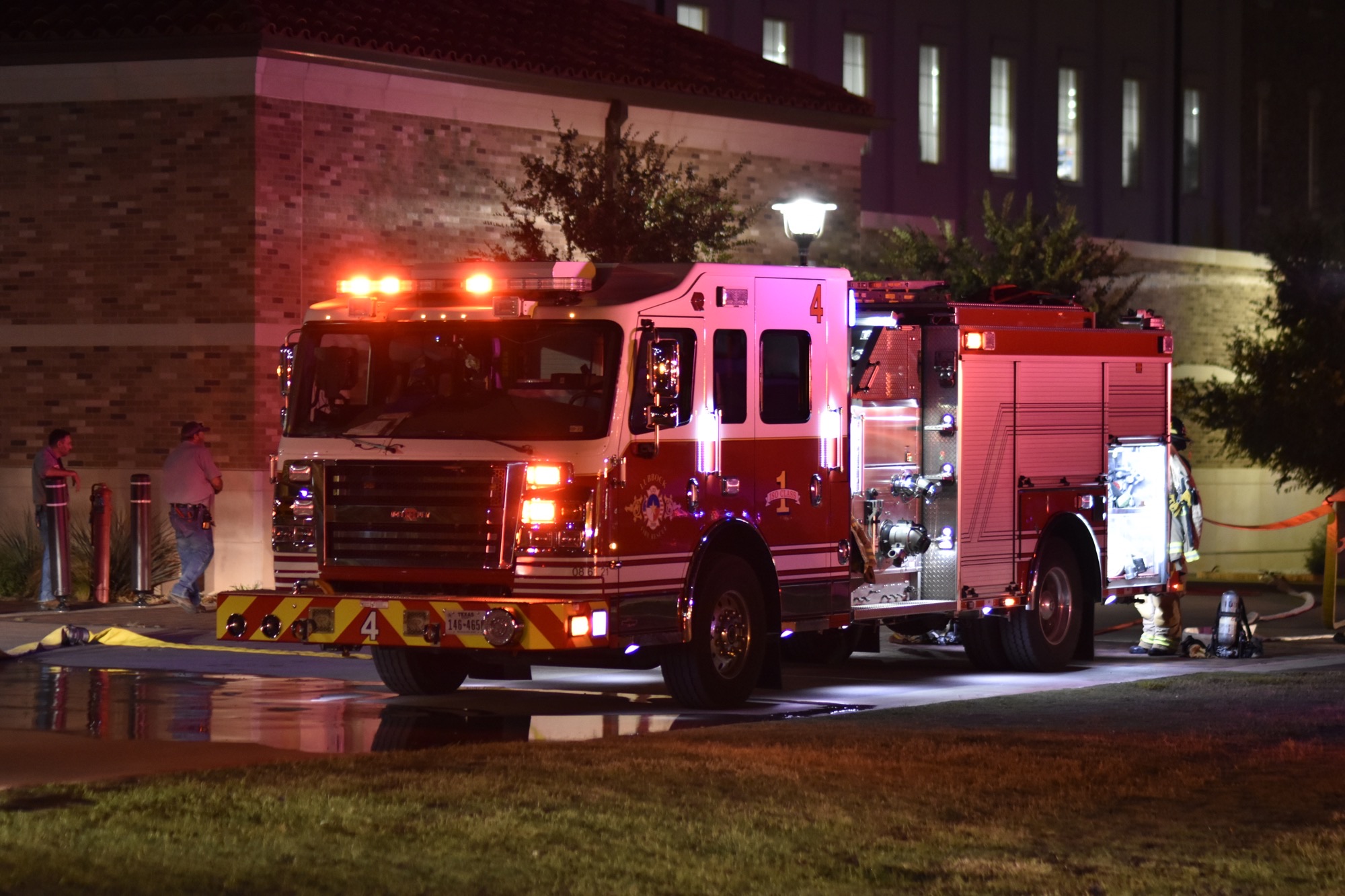 Lubbock Fire Rescue Haz-Mat response for gas leak at Texas Tech University