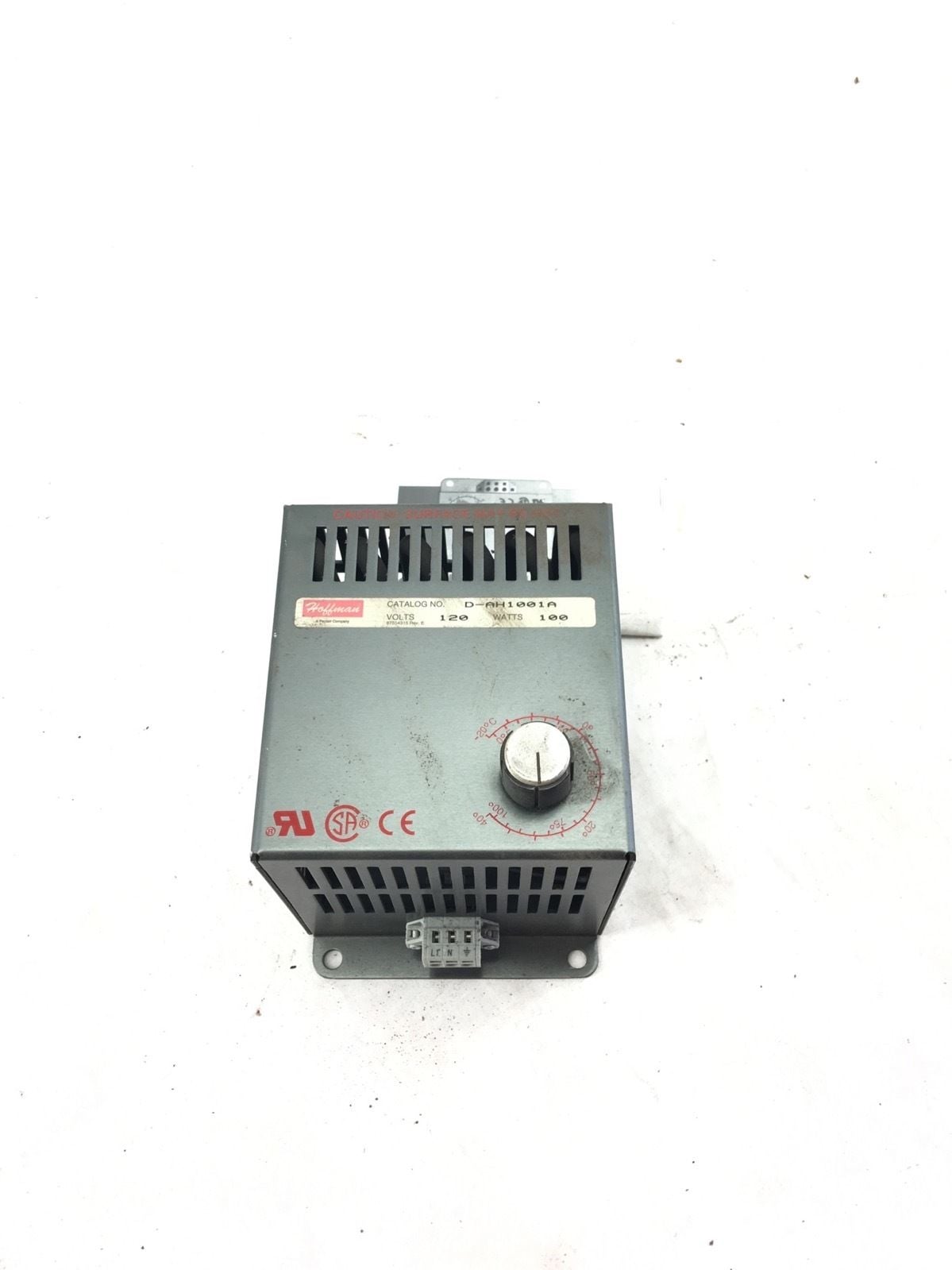 HOFFMAN D-AH1001A ENCLOSURE ELECTRIC HEATER 120VAC 100W, B345