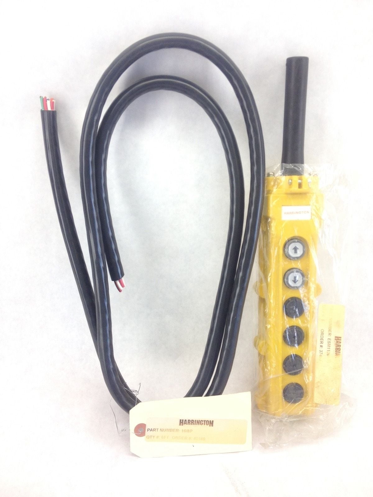 HARRINGTON ELECTRIC HOIST 6BUTTON PENDANT CONTROL ESM1125020 ASSY (B110)