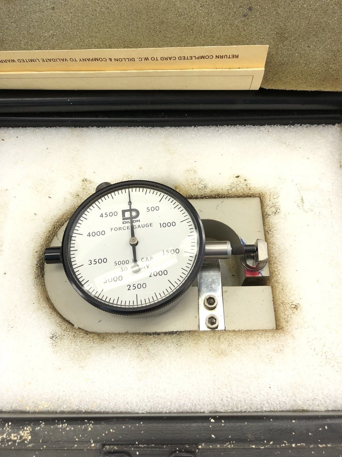 DILLON FORCE GAUGE 5000LB CAPACITY, 50LB DIVISION