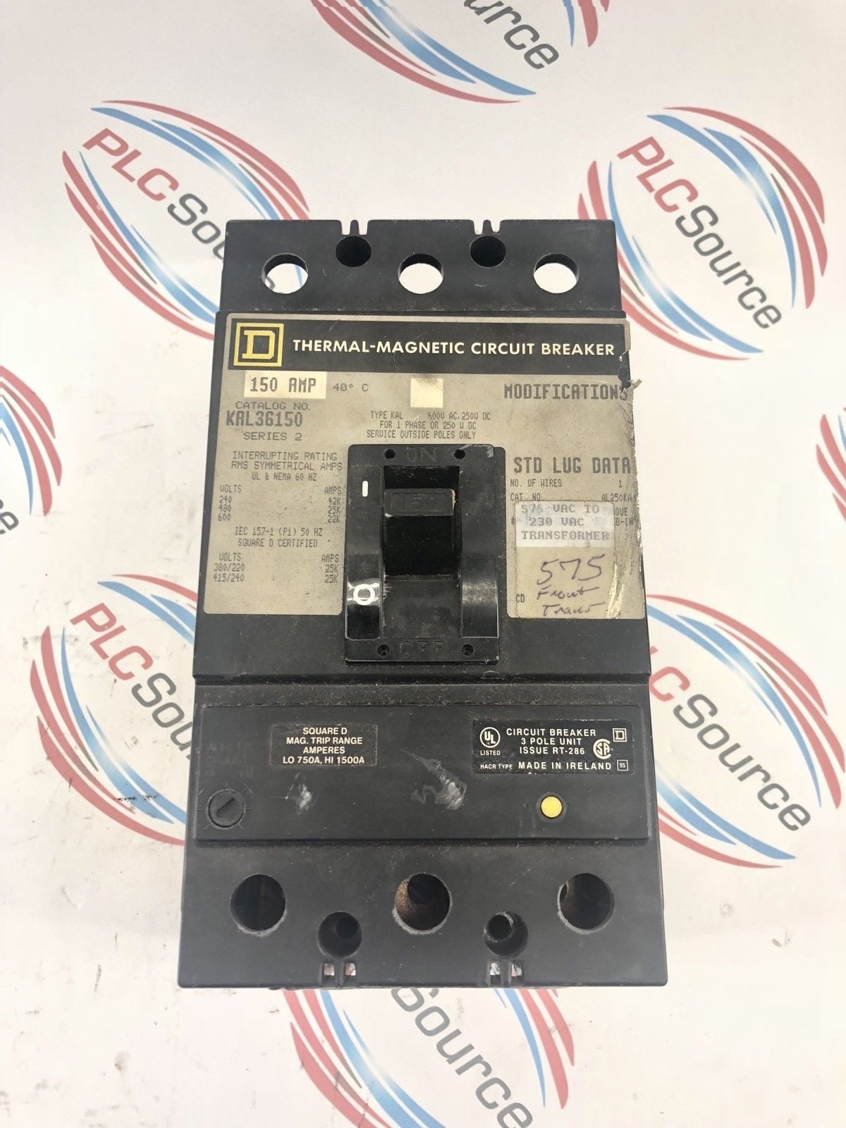 SQUARE D KAL36150 150A 3POLE THERMAL CIRCUIT BREAKER