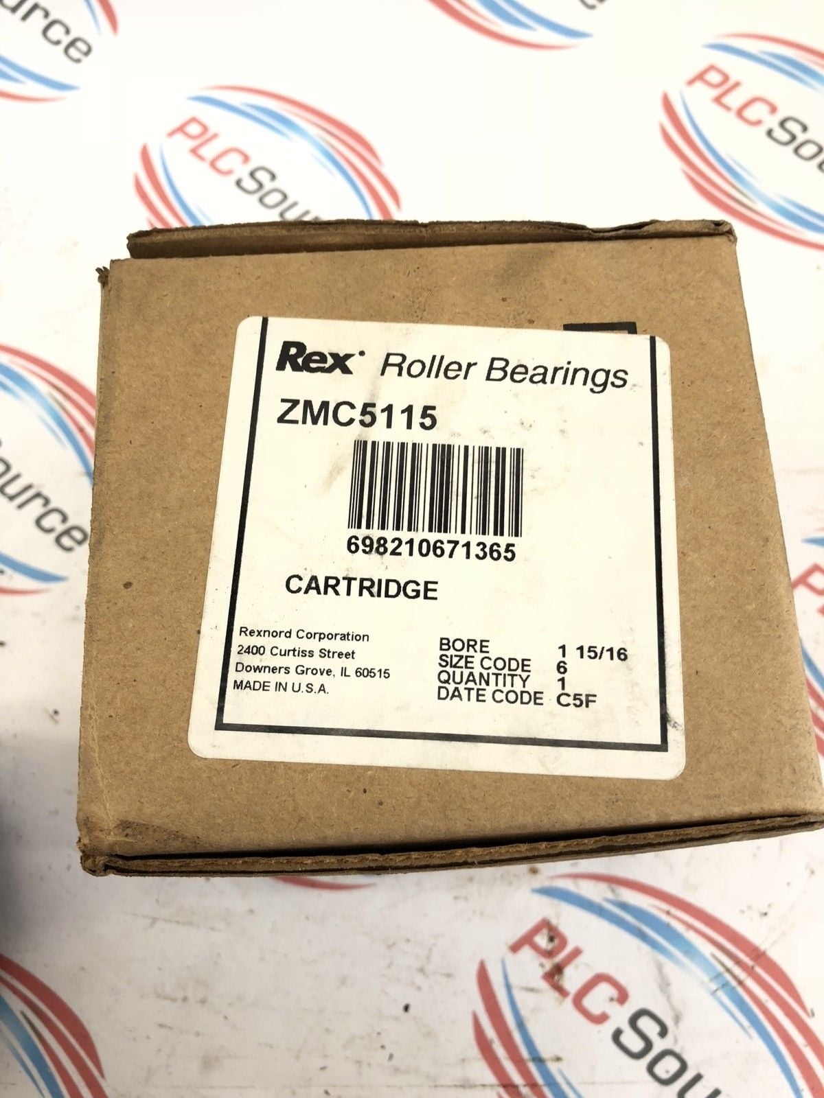 REXNORD ZMC5115 5000 SERIES CARTRIDGE BLOCK SPHERICAL ROLLER BEARING 1