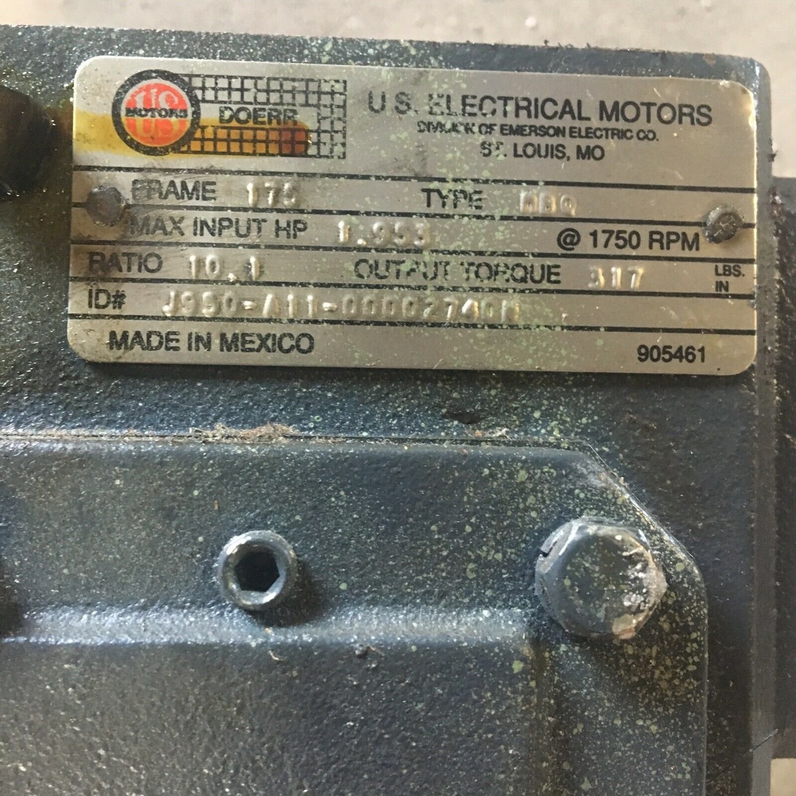 US ELECTRICAL MOTORS MBQ