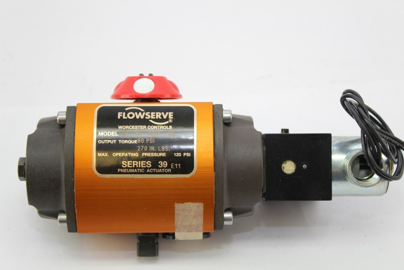 WORCESTER CONTROL FLOWSERVE 3910 PNEUMATIC ACTUATOR 80PSI 120A 270