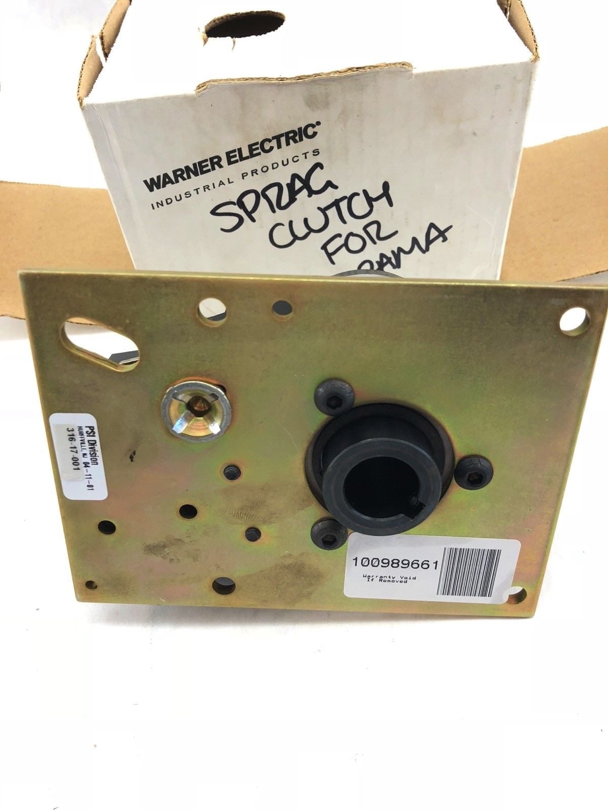 WARNER ELECTRIC 31617001 CLUTCH BRAKE ASSEMBLY 31617001, (B404)