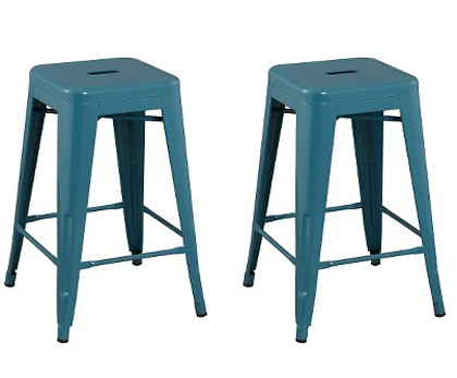 Carlisle Metal Teal Counter Stools | Everything Turquoise (420 x 347 Pixel)