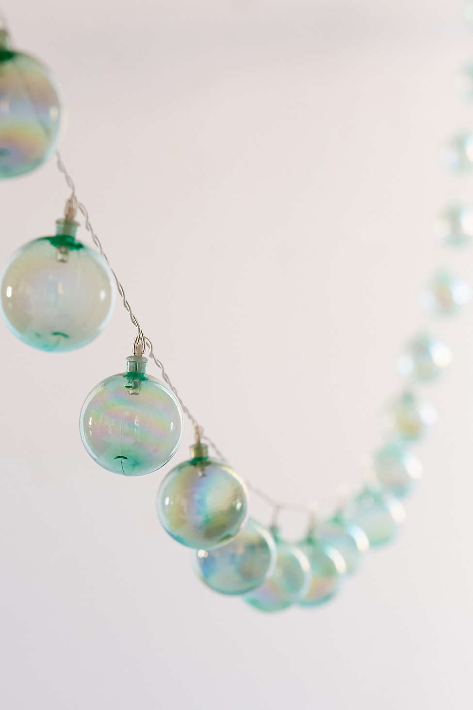 Turquoise Iridescent Bubble String Lights Everything Turquoise
