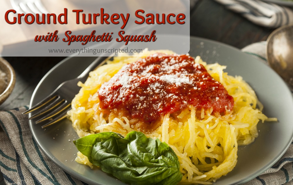 Ground Turkey Sauce & Spaghetti Squash
