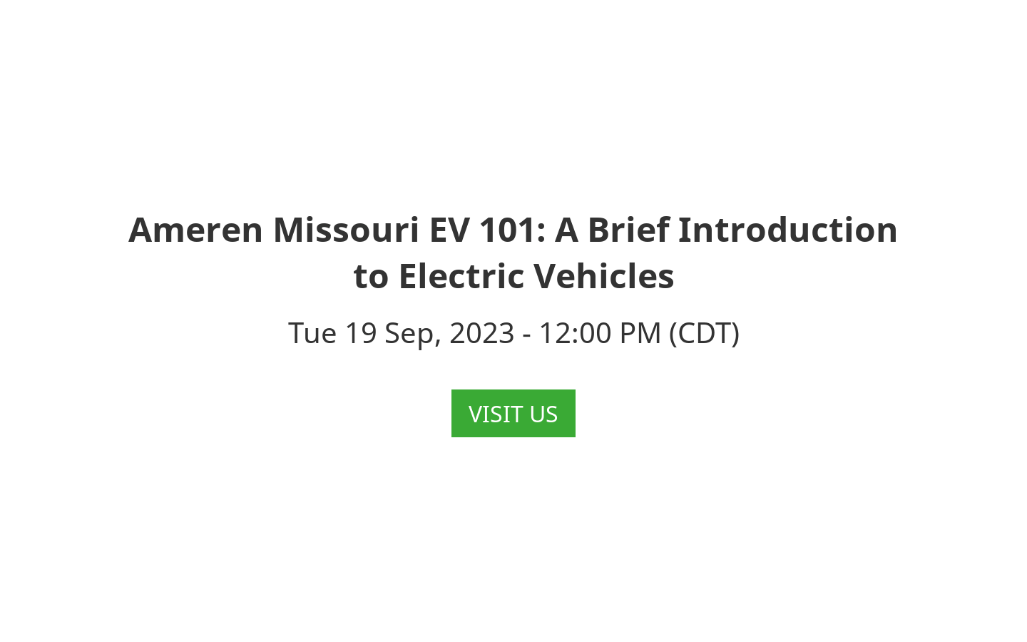 Ameren Missouri EV 101 A Brief Introduction to Electric Vehicles