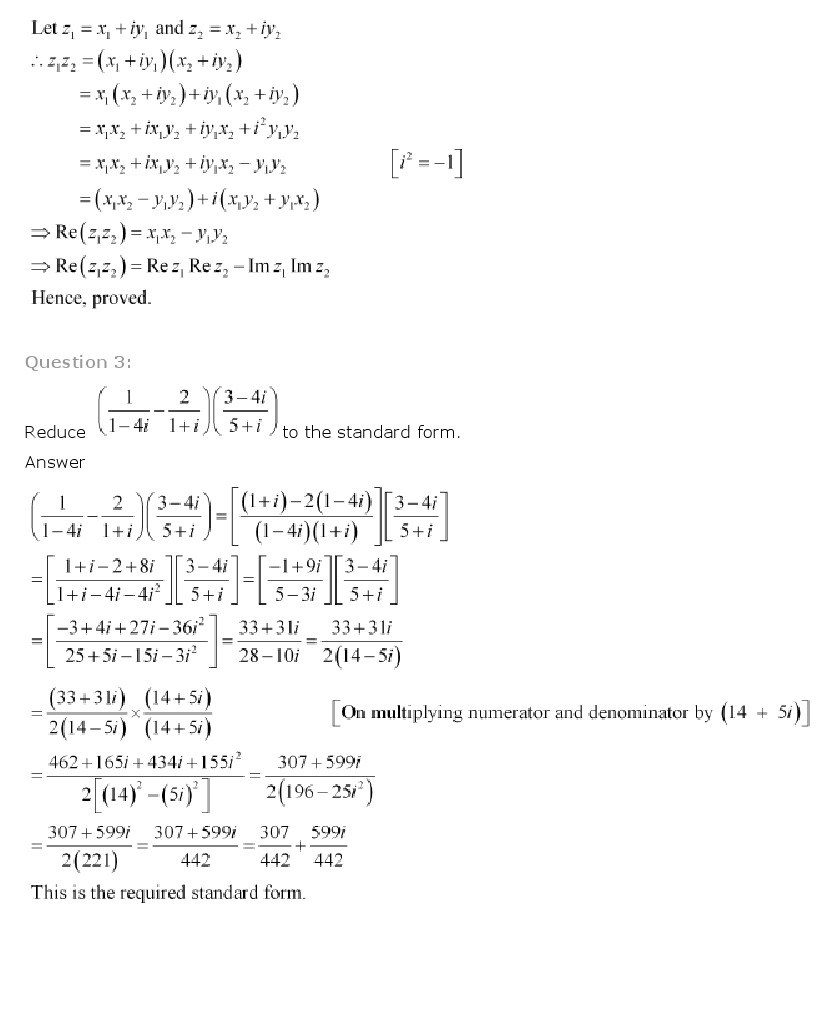 Complex Numbers And Quadratic Equations, Class 11 Mathematics NCERT