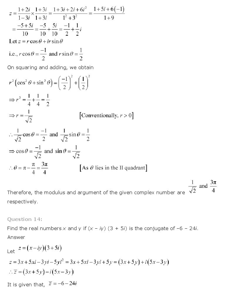 Complex Numbers And Quadratic Equations, Class 11 Mathematics NCERT