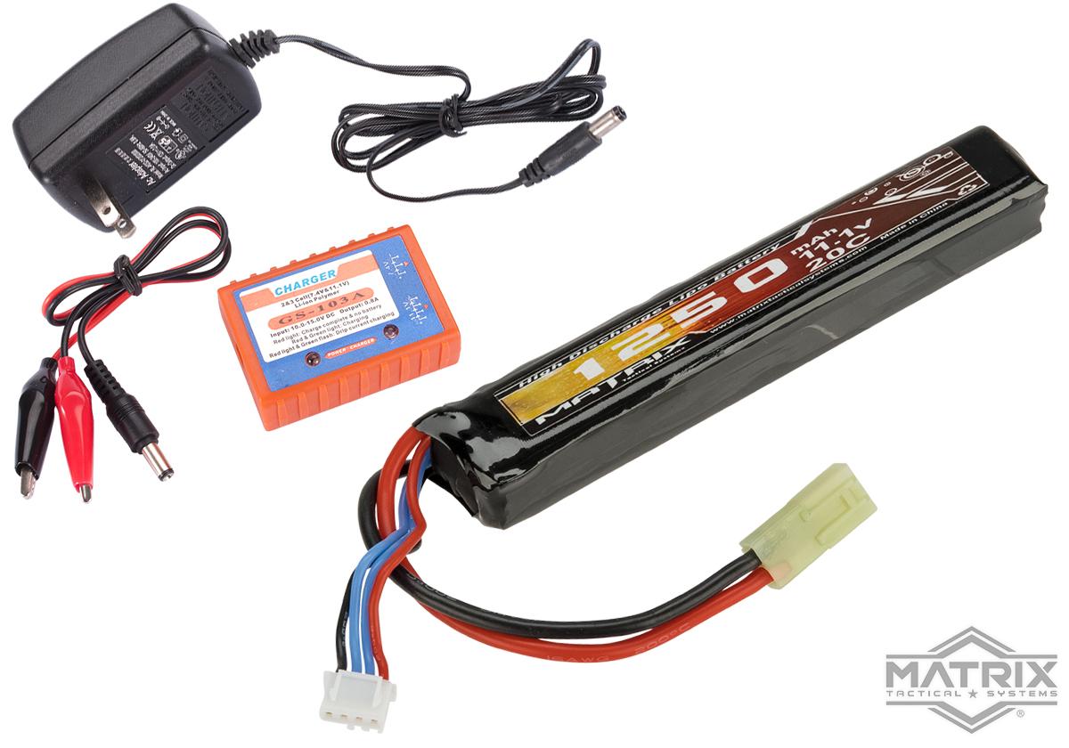 Matrix High Performance 11.1V Stick Type Airsoft LiPo Battery (Configuration 1250mAh / 12C