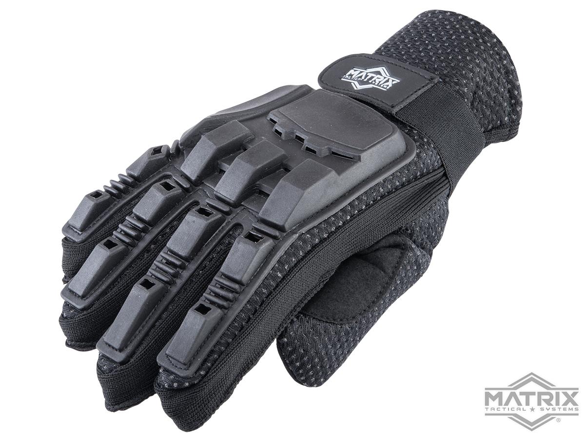 Matrix Full Finger Tactical Gloves (Color Black / XSmall), Tactical