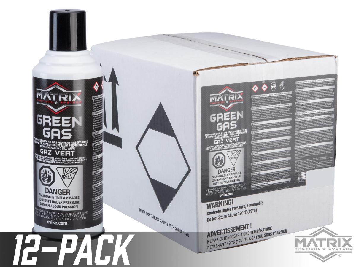 Airsoft G1000 Power Green Gas (QTY 12 cans), Accessories & Parts, BBs