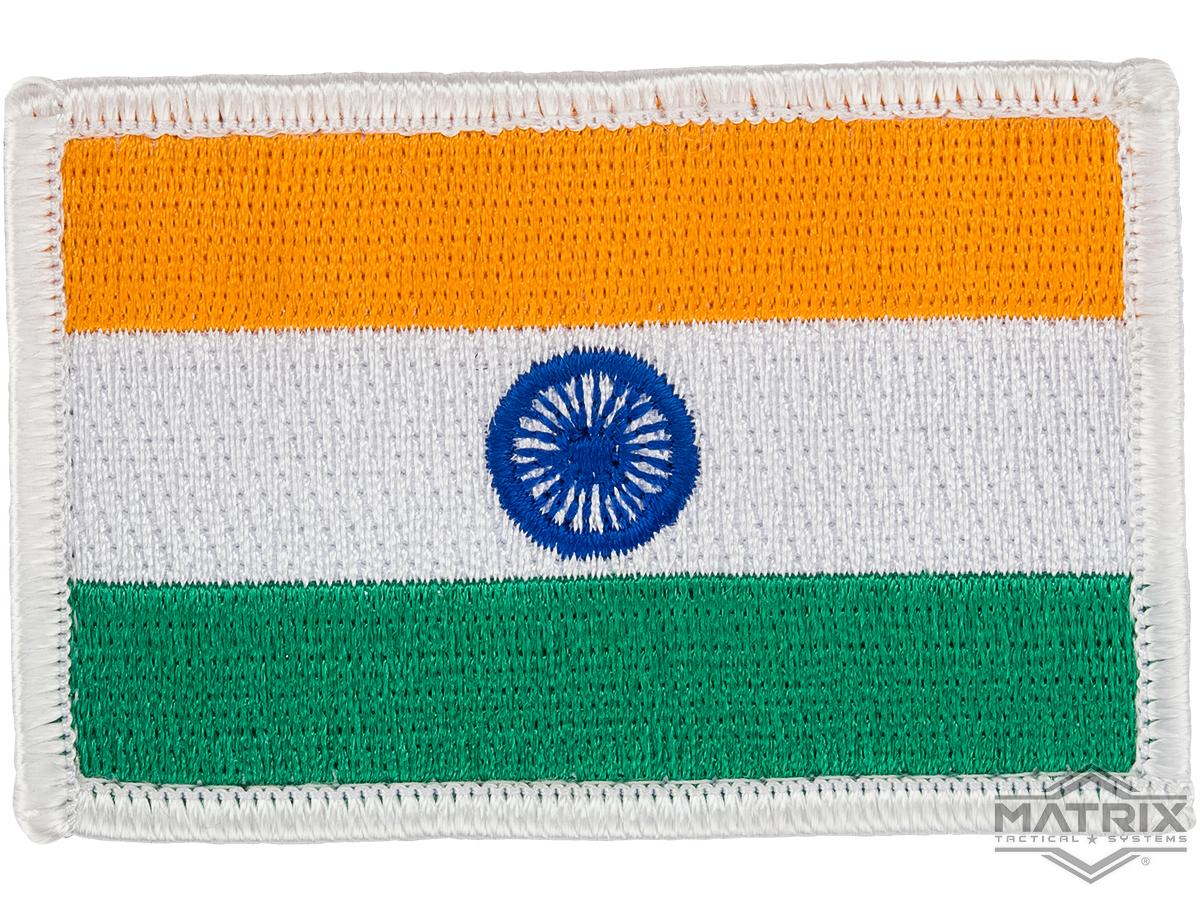Matrix Country Flag Series Embroidered Morale Patch (Country India