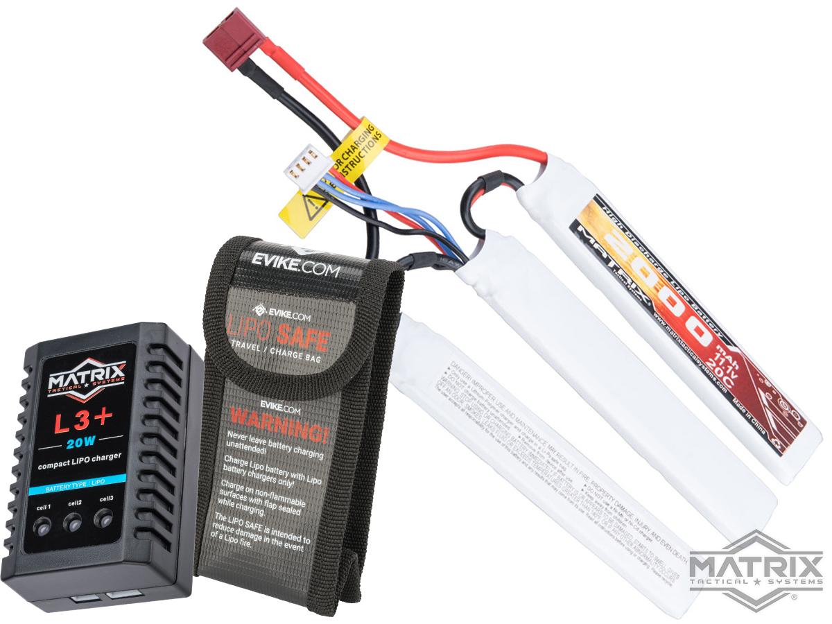 Matrix High Performance 11.1V Airsoft LiPo Battery Starter Pack w/ BMS