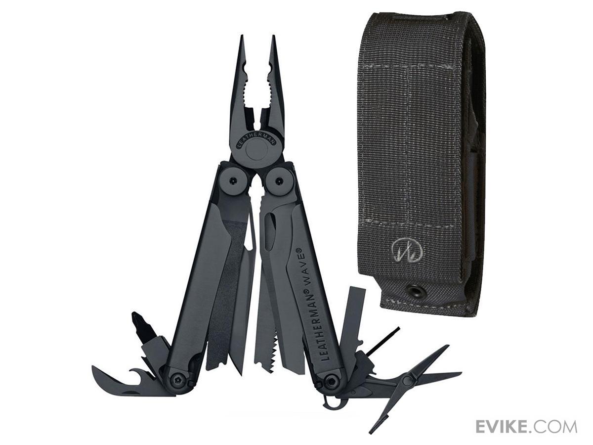 Leatherman "WAVE" MultiTool w/ Cap Crimpler & Molle Sheath Black